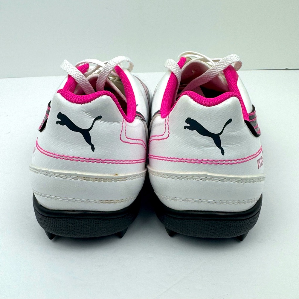 Puma VS.11 Cleats. Youth Size 3. White/ Pink /Black. - Picture 5 of 9